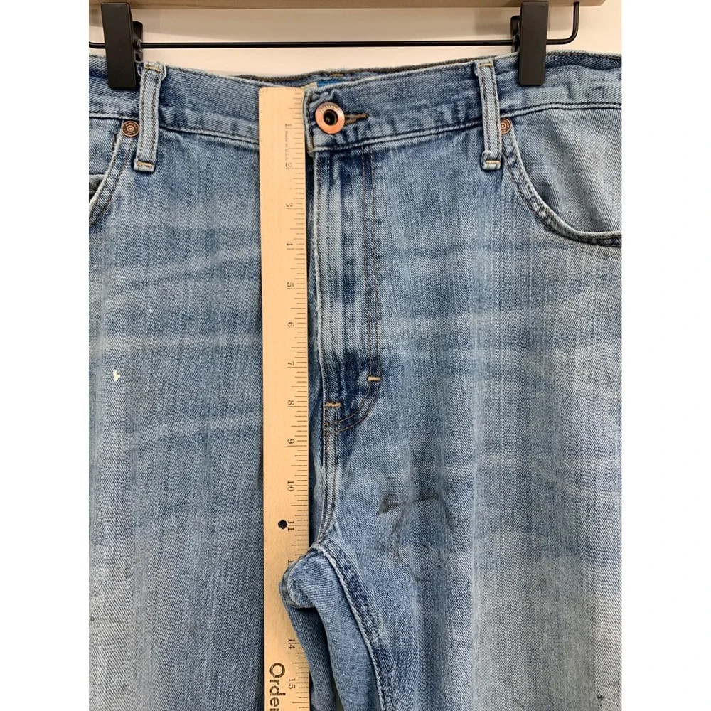 Ariat M2 Jeans Mens 40x32 Blue Relaxed Boot Cut Distressed Workwear Western